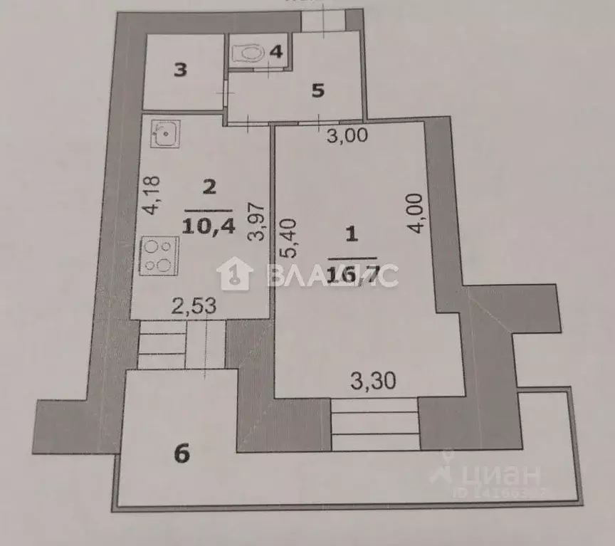 1-к кв. Белгородская область, Белгород ул. Костюкова, 36а (37.5 м) - Фото 1