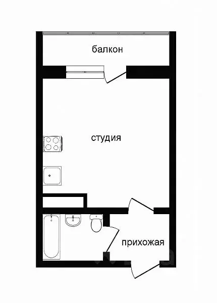 1-к кв. Тюменская область, Тюмень ул. Газовиков, 20 (13.5 м) - Фото 2