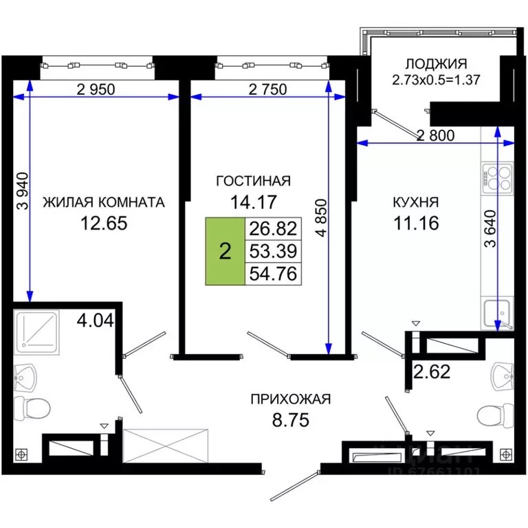 2-к кв. Ростовская область, Ростов-на-Дону Элеваторный пер., 6/2А ... - Фото 0