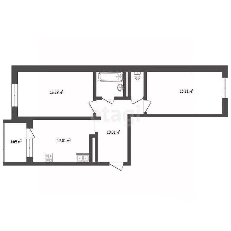 2-к кв. Тюменская область, Тюмень ул. Александра Протозанова, 18к1 ... - Фото 2