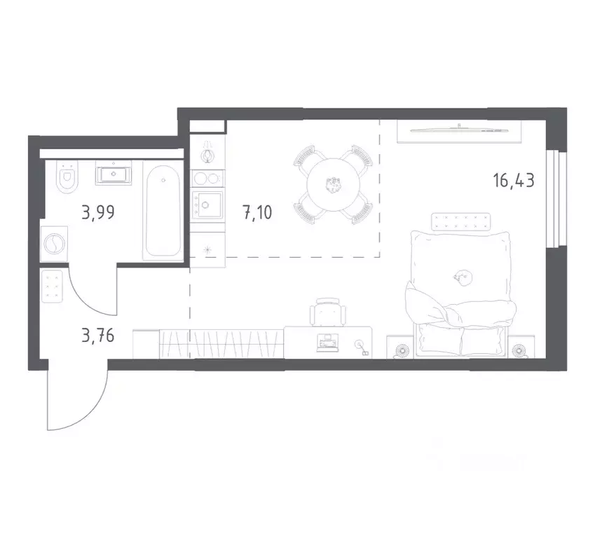 1-к кв. Башкортостан, Уфа ул. Минигали Губайдуллина, 8к9 (31.28 м) - Фото 1