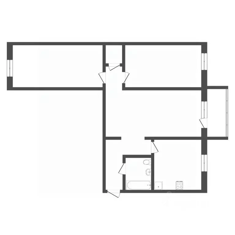 3-к кв. Тюменская область, Тюмень ул. Энергетиков, 62 (54.7 м) - Фото 2