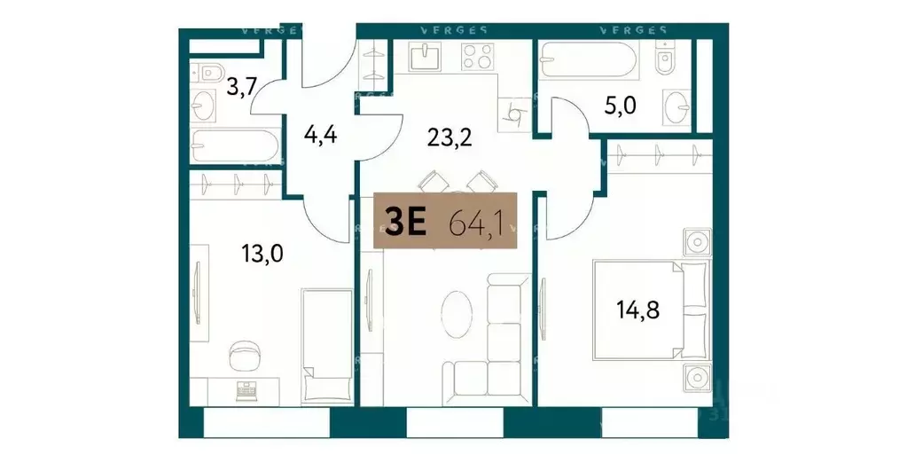 3-к кв. Москва Винницкая ул., 8к1 (64.0 м) - Фото 1