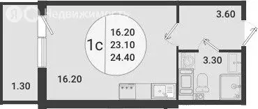 Квартира-студия: Шушары, Старорусский проспект, 8к1 (24.4 м) - Фото 2