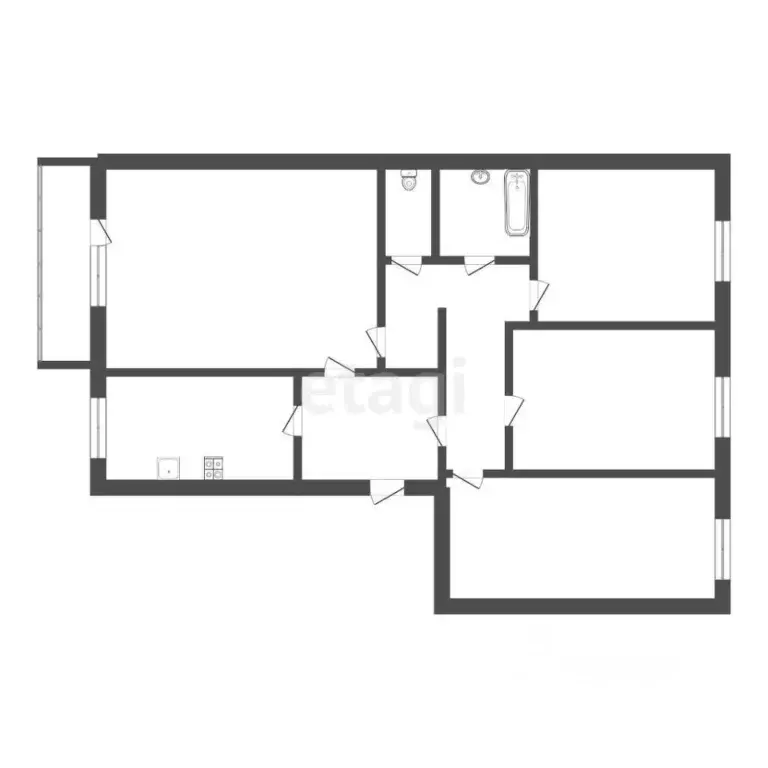 4-к кв. Тюменская область, Тюмень Северная ул., 6 (72.2 м) - Фото 1