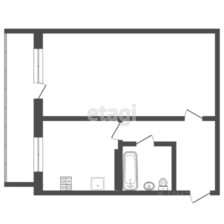 1-к кв. Тюменская область, Тюмень ул. Мебельщиков, 16 (35.5 м) - Фото 2
