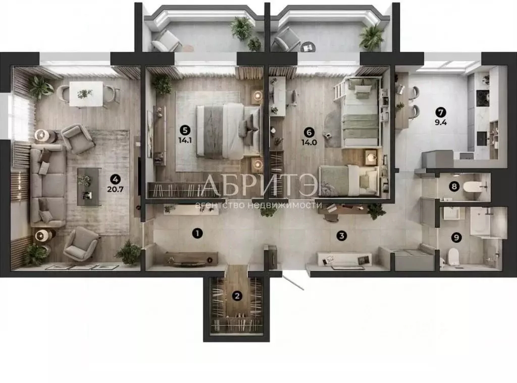 3-к кв. Липецкая область, Липецк ул. Фрунзе, 30 (80.9 м) - Фото 2