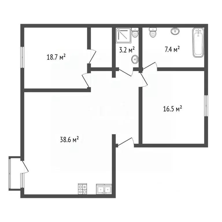3-к кв. Санкт-Петербург Кузнецовская ул., 38 (93.0 м) - Фото 2
