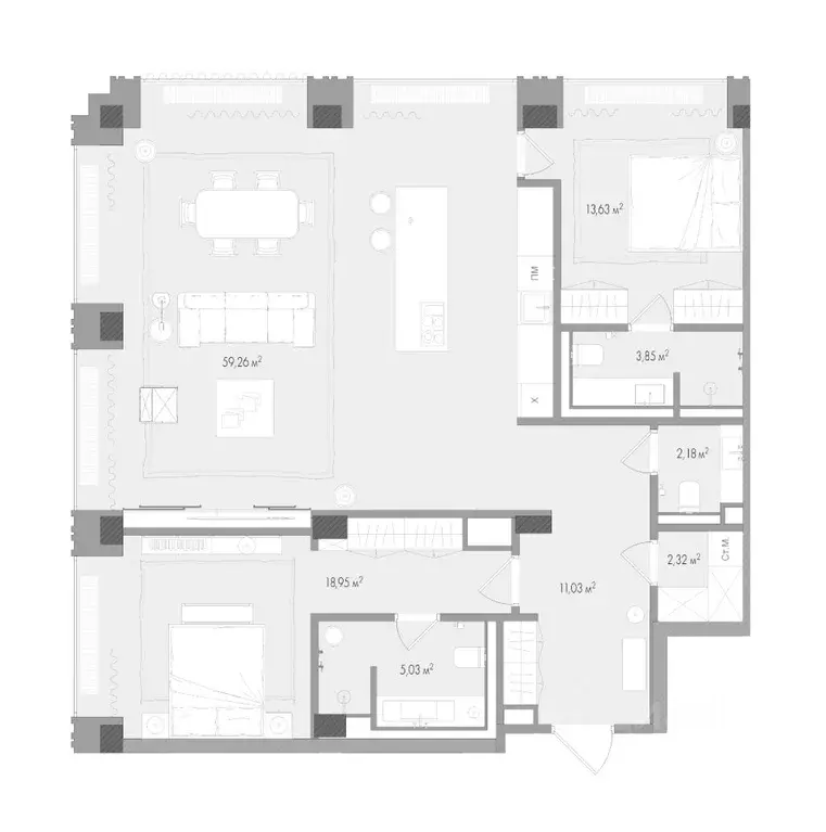 2-к кв. Москва Садовая-Сухаревская ул., 14 (118.53 м) - Фото 0