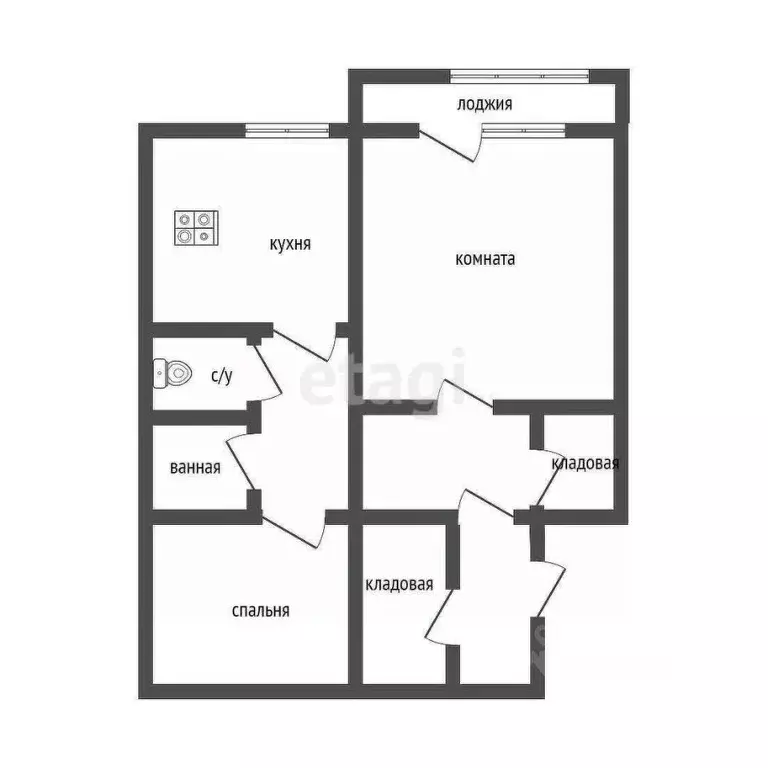 2-к кв. Курганская область, Курган Заозерный жилрайон, 4-й мкр, 15 ... - Фото 2