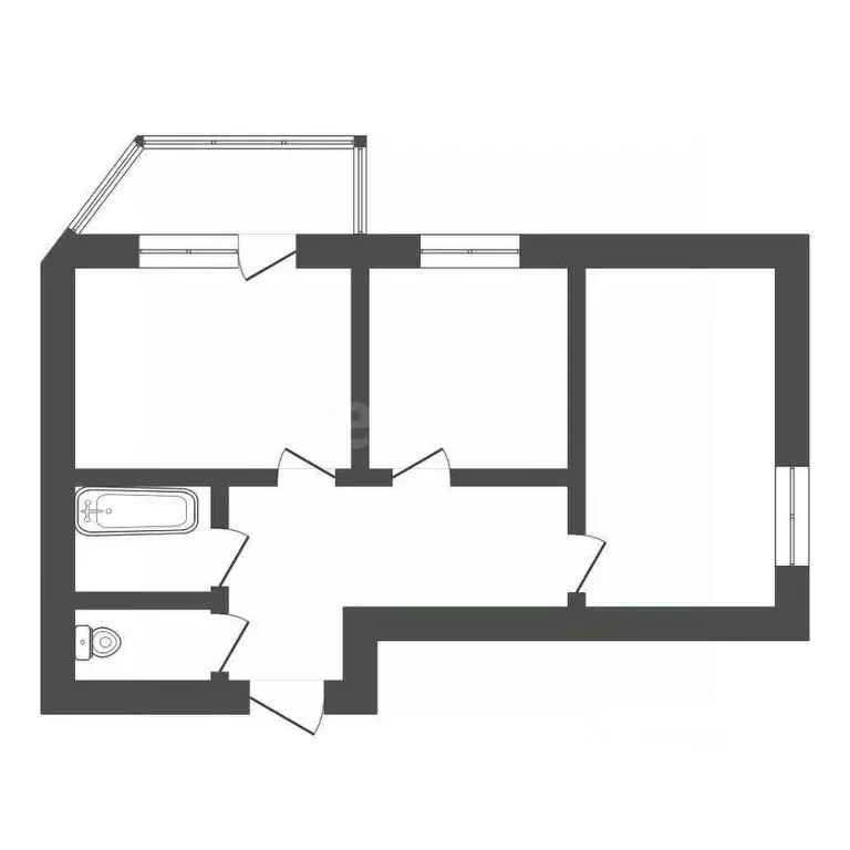 2-к кв. Амурская область, Благовещенск Зейская ул., 63 (71.4 м) - Фото 1