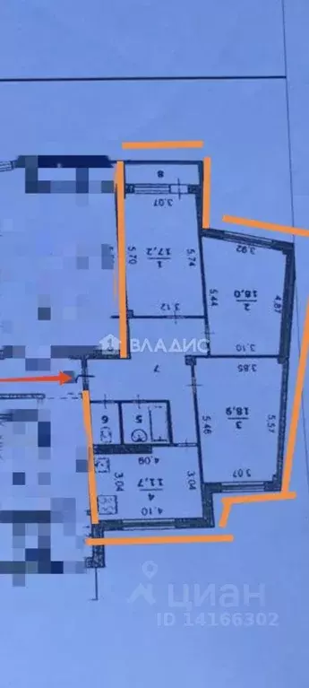 3-к кв. Белгородская область, Белгород Садовая ул., 6 (85.0 м) - Фото 1