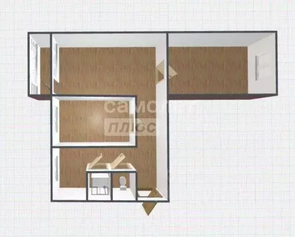 3-к кв. Приморский край, Партизанск ул. Свердлова, 25 (56.8 м) - Фото 1