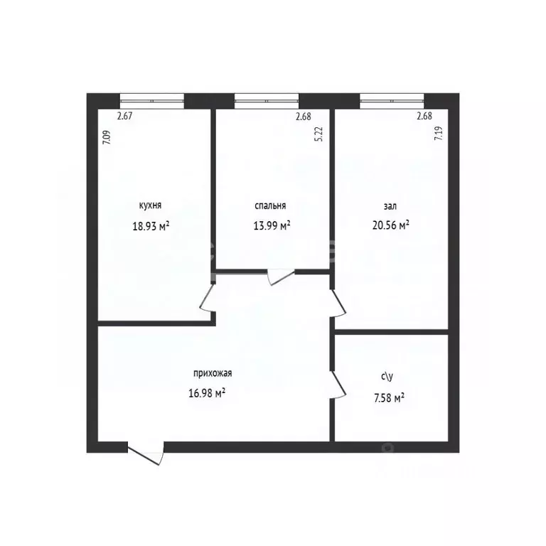 2-к кв. Дагестан, Дербент ул. Сальмана, 89 (77.0 м) - Фото 2