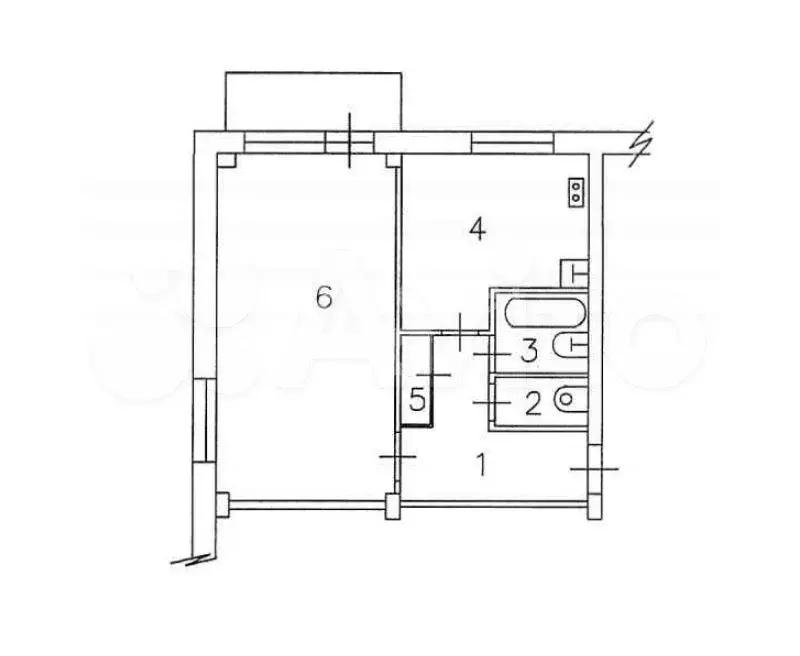 1-к. квартира, 35 м, 2/5 эт. - Фото 0