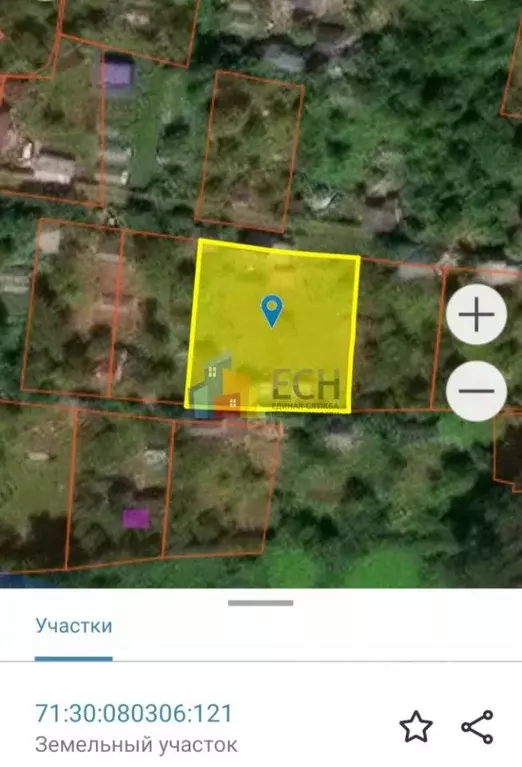 Участок в Тульская область, Тула Геолог и ЦЭМ СТ, 34 (11.26 сот.) - Фото 2