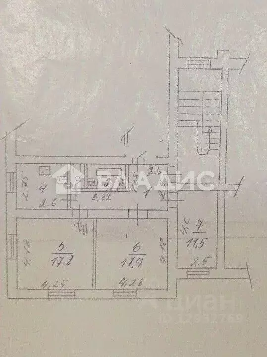Комната Пензенская область, Пенза ул. Циолковского, 27 (17.9 м) - Фото 2