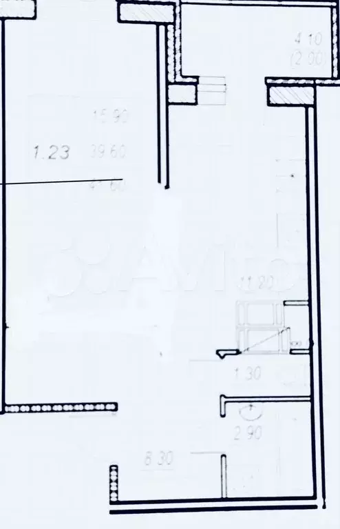 1-к. квартира, 40 м, 22/25 эт. - Фото 0