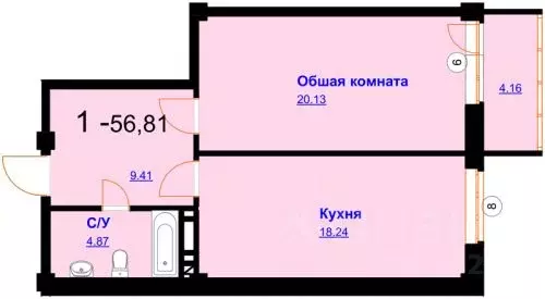 1-к кв. Дагестан, Махачкала ул. Шелковая, 12 (56.0 м) - Фото 0