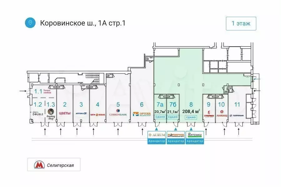 Готовый бизнес 208.4 м у метро / на трафике - Фото 0
