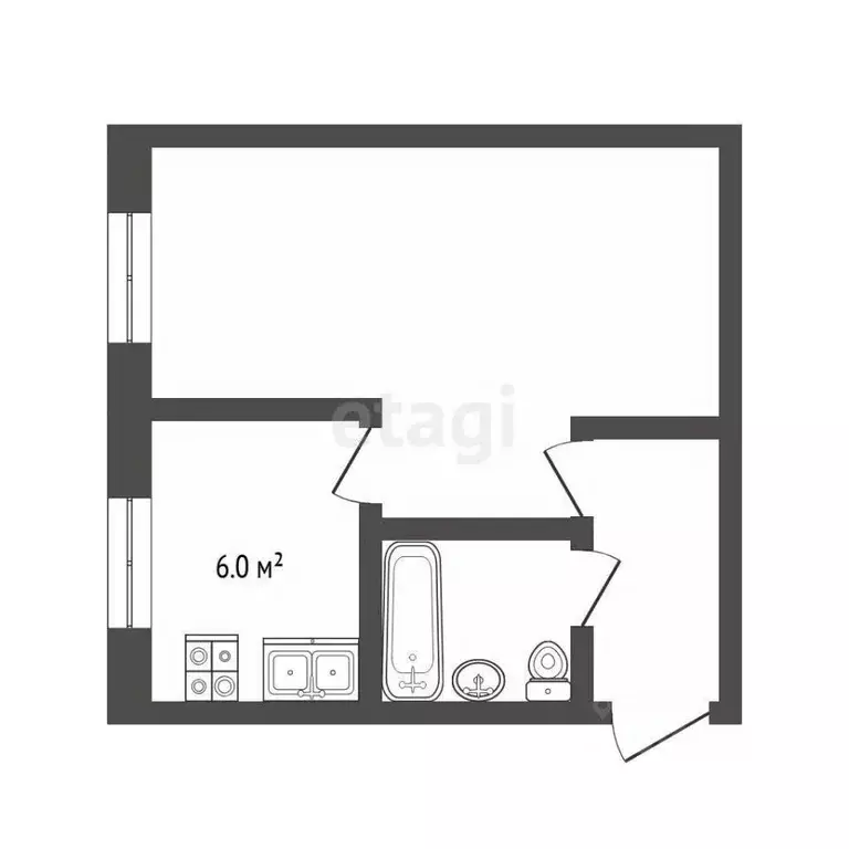 1-к кв. Тюменская область, Тюмень Ямская ул., 87 (30.3 м) - Фото 0