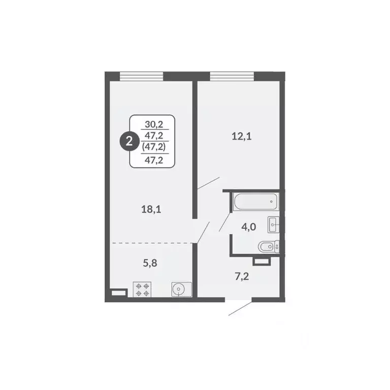 2-к кв. Кировская область, Киров Нагорная ул., 16 (47.2 м) - Фото 0