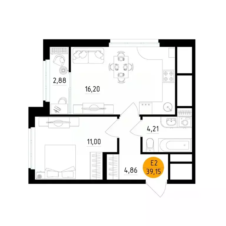 1-к кв. Рязанская область, Рязань ул. Земнухова (39.15 м) - Фото 0