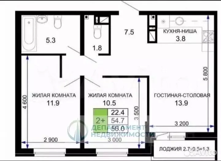 2-к кв. Краснодарский край, Краснодар ул. Летчика Позднякова, 2к16 ... - Фото 1