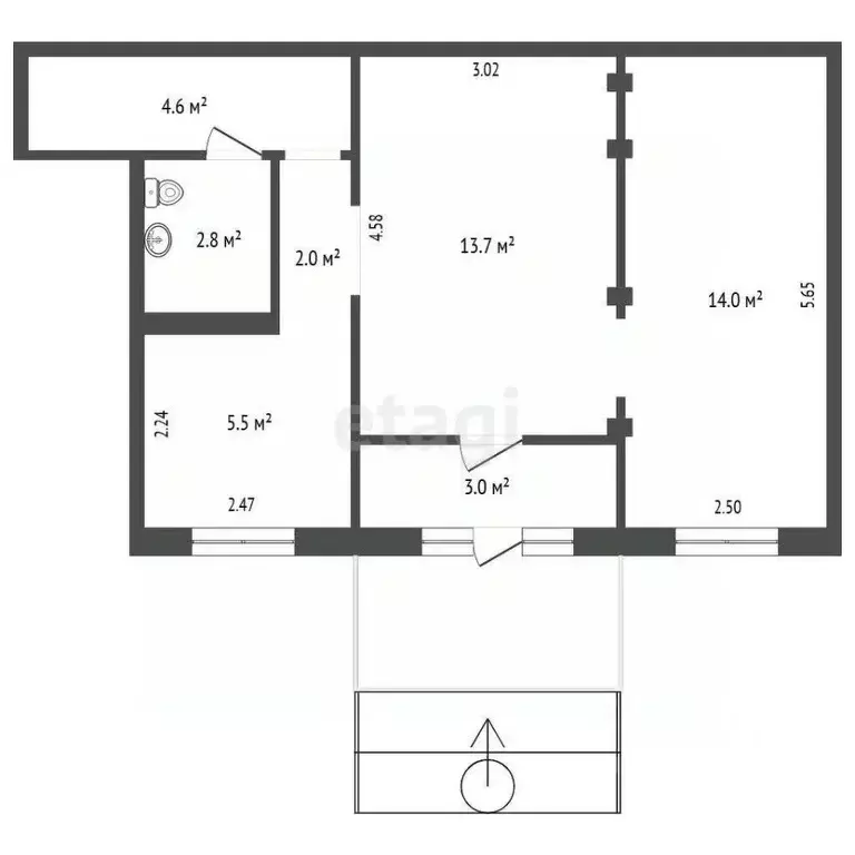 Помещение свободного назначения в Тюменская область, Тюмень ул. ... - Фото 2
