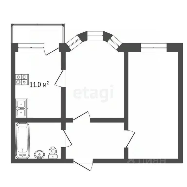 2-к кв. Москва Мичуринский просп., 5 (74.2 м) - Фото 1