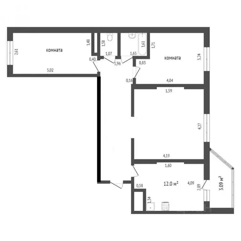 3-к кв. Тюменская область, Тюмень ул. Беляева, 35к2 (71.0 м) - Фото 1