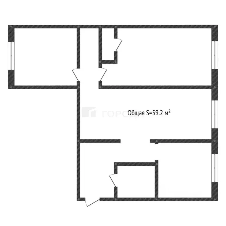 3-к кв. Кемеровская область, Киселевск Томская ул., 21 (59.2 м) - Фото 2