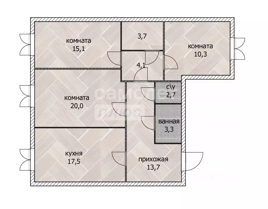 3-к кв. Башкортостан, Уфа ул. Калинина, 12 (90.4 м) - Фото 1