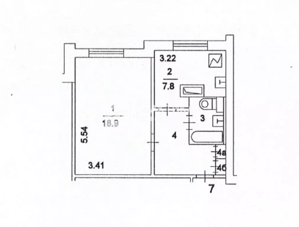 1-к кв. Москва Мячковский бул., 18К1 (36.3 м) - Фото 2