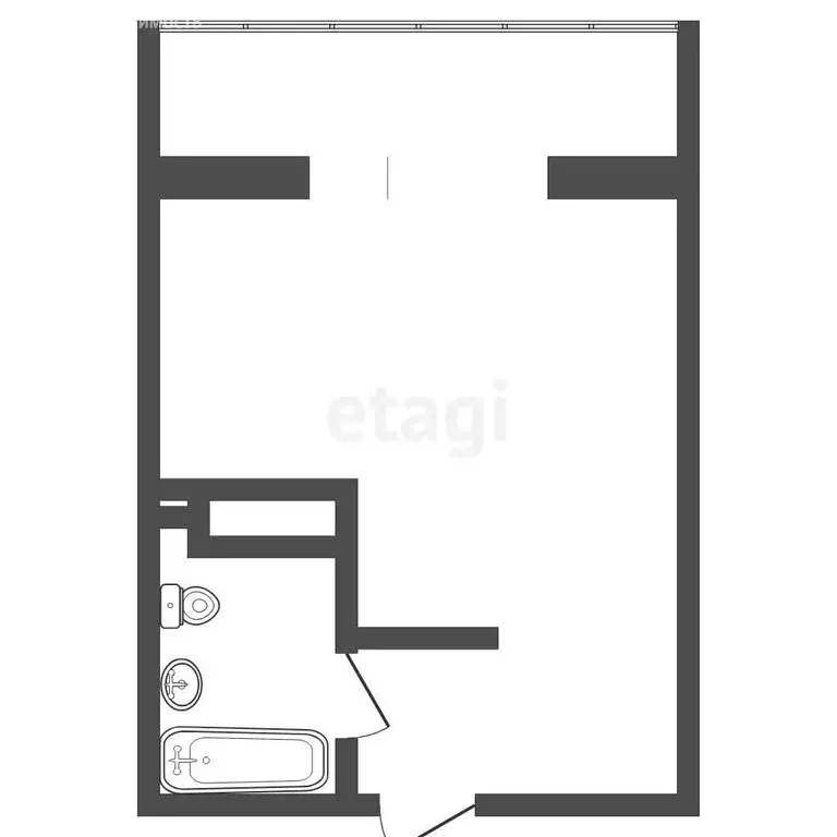 Квартира-студия: Тюмень, улица Новосёлов, 117 (24.2 м) - Фото 1