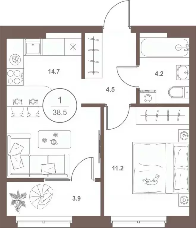 1-к кв. Пензенская область, Пенза Арбеково жилрайон, Дальнее Арбеково ... - Фото 1