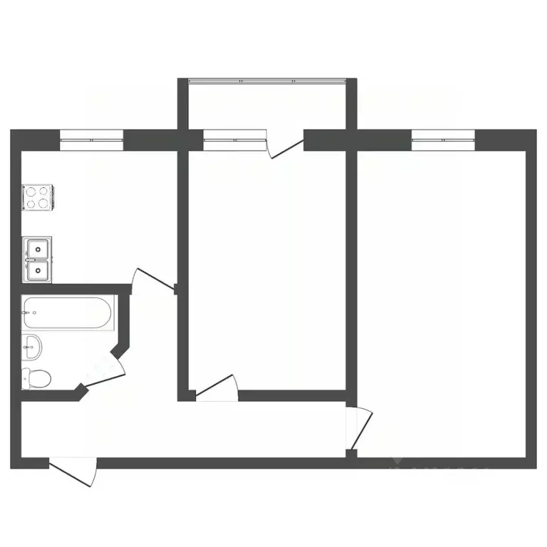 2-к кв. Пермский край, Пермь ул. Комиссара Пожарского, 17 (43.0 м) - Фото 2