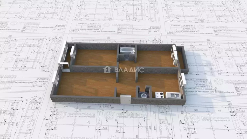 3-к кв. Иркутская область, Ангарск 17-й мкр, 20 (57.4 м) - Фото 2