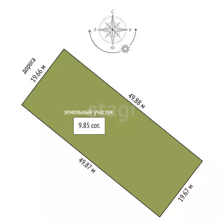 Участок в село Биклянь, Заречная улица (9 м) - Фото 1