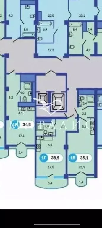 Студия Крым, Ялта ул. Кривошты, 11А (38.5 м) - Фото 2