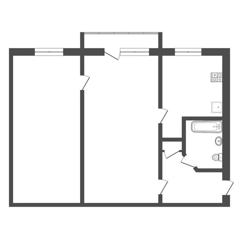 2-комнатная квартира: посёлок Скуратовский, посёлок Южный, Шахтёрская ... - Фото 1