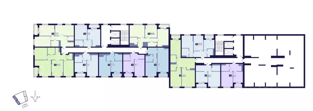 3-к кв. Саха (Якутия), Якутск ул. Новопортовская, 1А/1 (58.8 м) - Фото 2