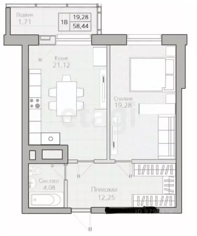 2-к кв. Татарстан, Казань Чистопольская ул., 86/10 (55.5 м) - Фото 1