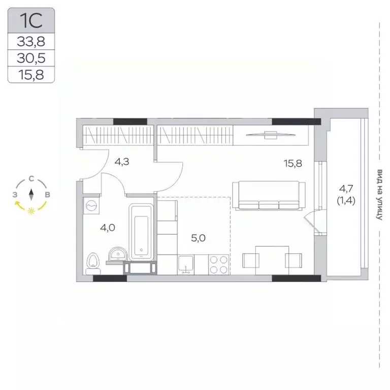 Студия Московская область, Мытищи городской округ, д. Пирогово ул. ... - Фото 1