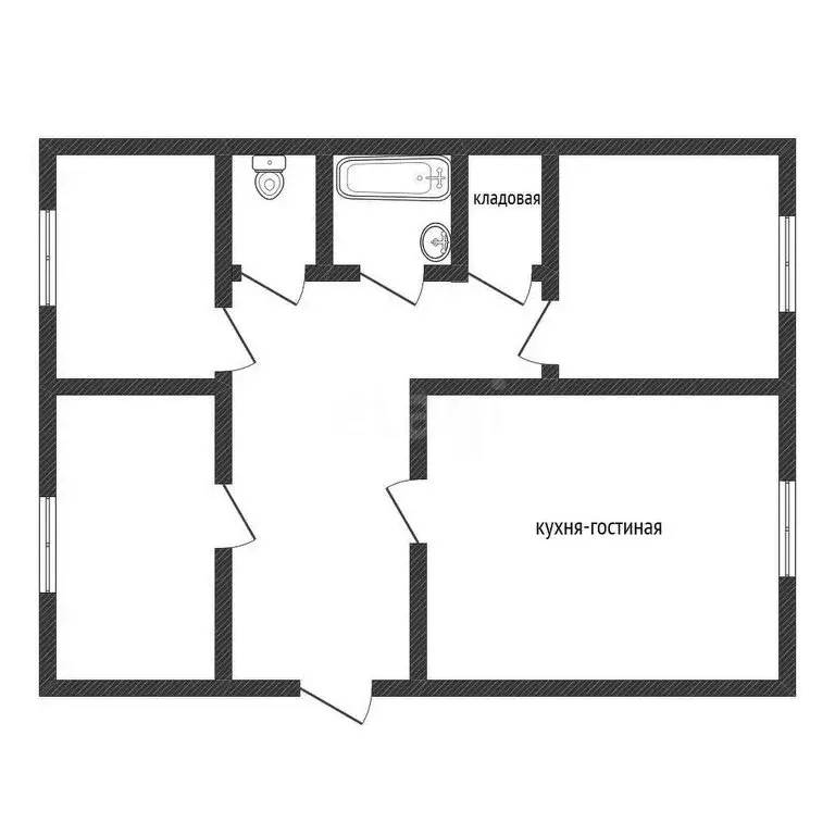 3-комнатная квартира: Тверь, проспект Победы, 34 (86.4 м) - Фото 0