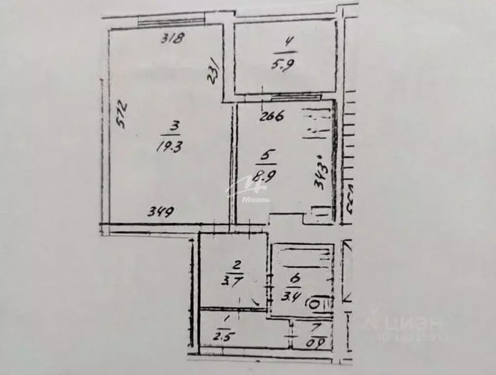 1-к кв. Севастополь просп. Октябрьской Революции, 22/1 (38.7 м) - Фото 2