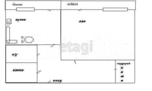 1-к. квартира, 30 м, 4/10 эт. - Фото 0