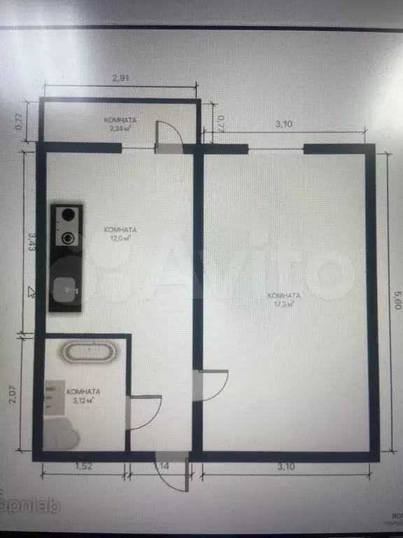 1-к. квартира, 30 м, 8/9 эт. - Фото 0