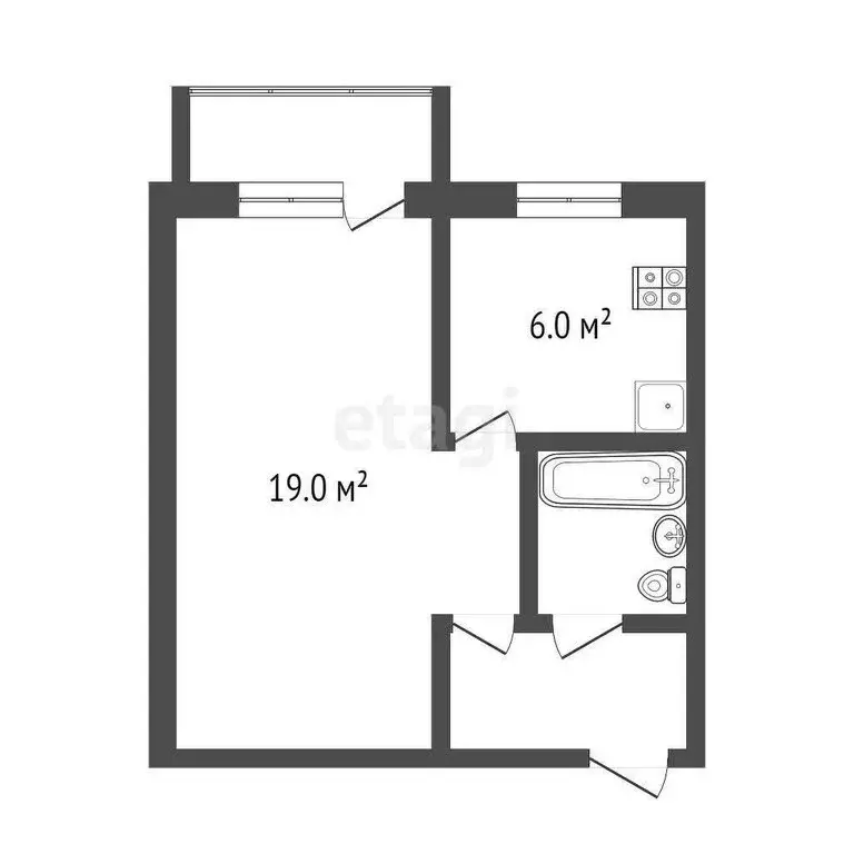 1-комнатная квартира: Самара, проспект Карла Маркса, 442 (30.1 м) - Фото 0