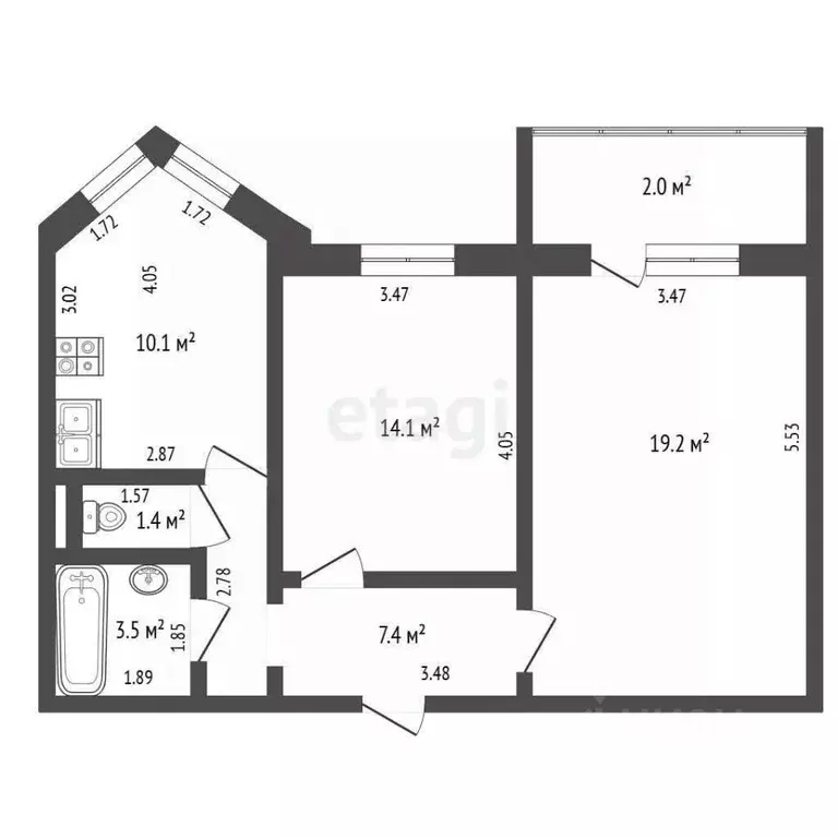 2-к кв. Мордовия, Саранск Мордовская ул., 14 (55.7 м) - Фото 2